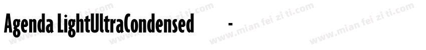 Agenda LightUltraCondensed 中字体转换